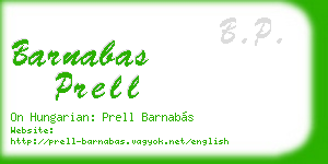 barnabas prell business card